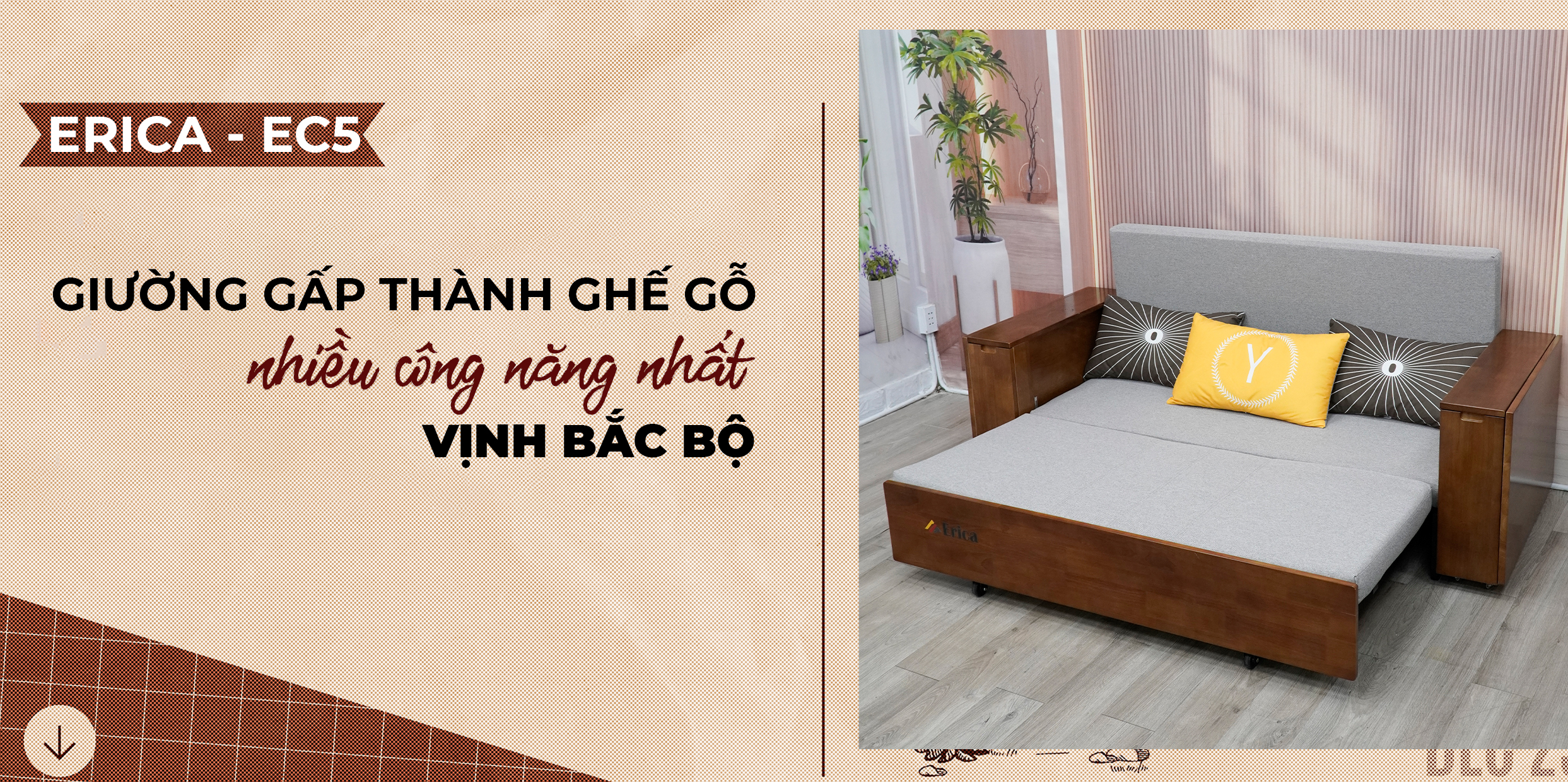 MỘT CHIẾC GIƯỜNG GẤP THÀNH GHẾ GỖ NHIỀU CÔNG NĂNG NHẤT VỊNH BẮC BỘ